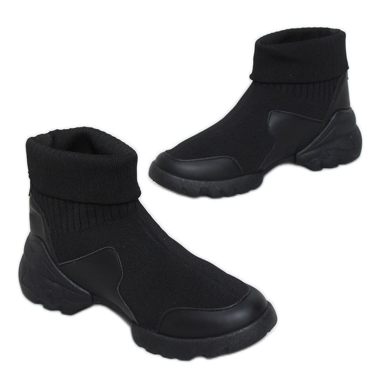 Negro LA156 Calcetines tobilleros negros Calzado deportivo