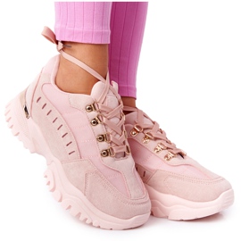 PS1 Zapatillas de mujer con suela grande Rosa Good Mood