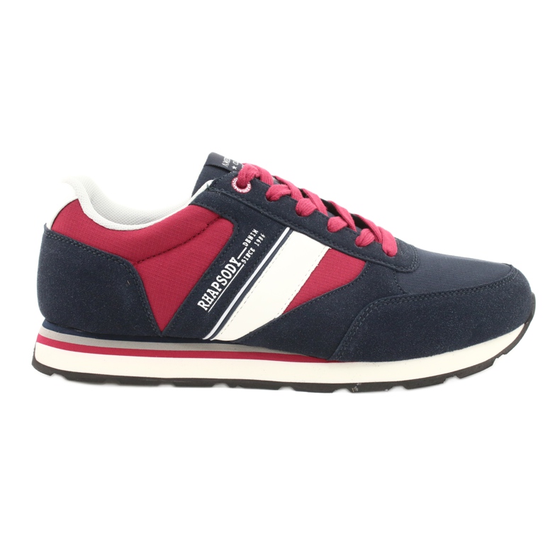 Zapatillas deportivas de hombre American club RH14 blanco rojo azul marino