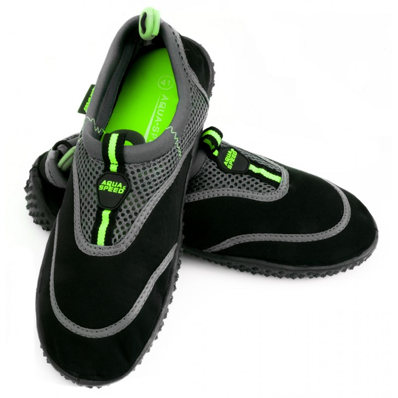 Zapatos de playa AQUA-SPEED negro, gris, lima 5A