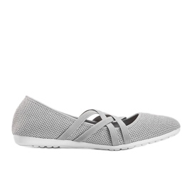 Bailarinas de textil gris Janae plata