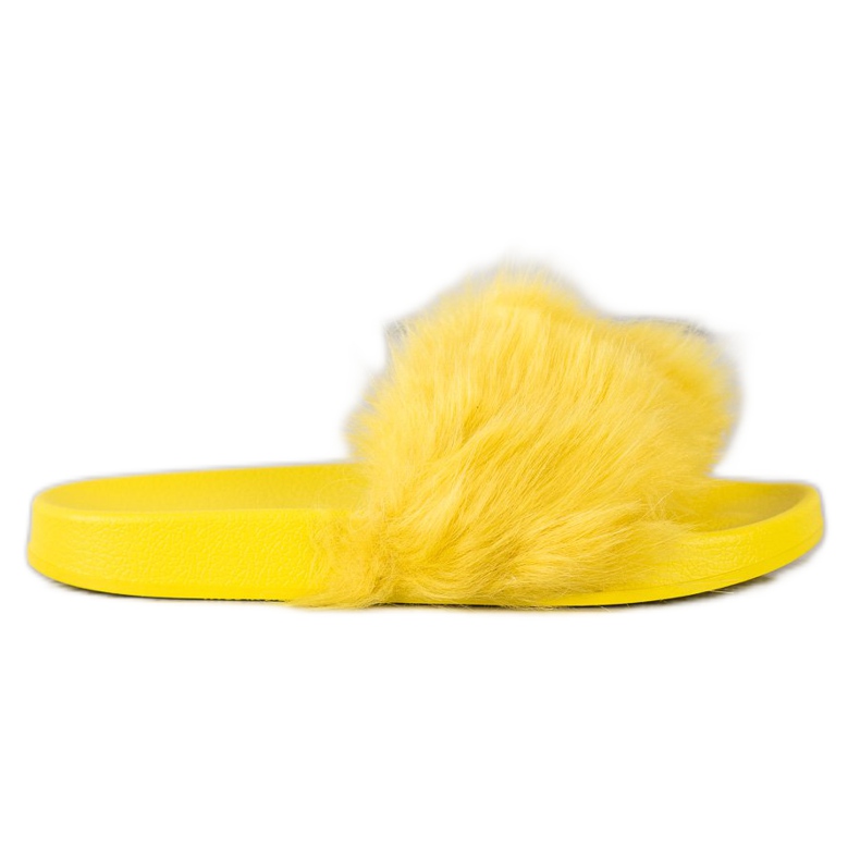 SHELOVET Zapatillas de Goma con Piel amarillo