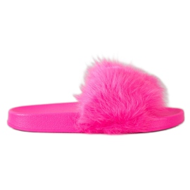 SHELOVET Zapatillas de Goma con Piel rosado