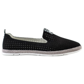 Filippo Slipons de cuero casuales negro