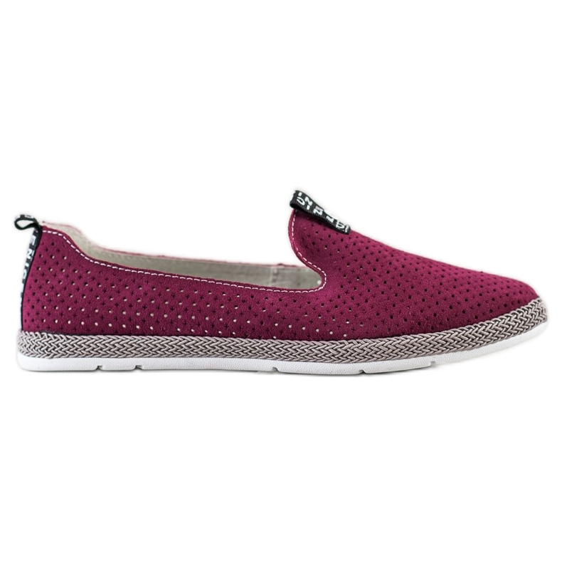 Filippo Slipons casuales de cuero rojo