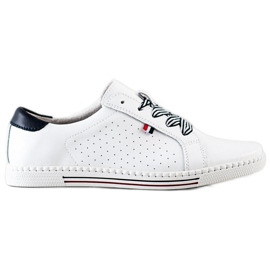 Filippo Zapatillas de cuero con estilo blanco