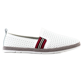 Filippo Slipons de cuero blanco