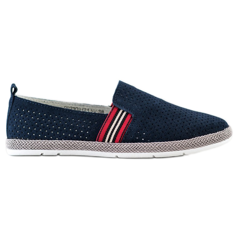 Filippo Slipons de cuero azul marino