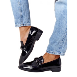 S.Barski Mocasines Mujer Elegante S. Barski Lacado Negro