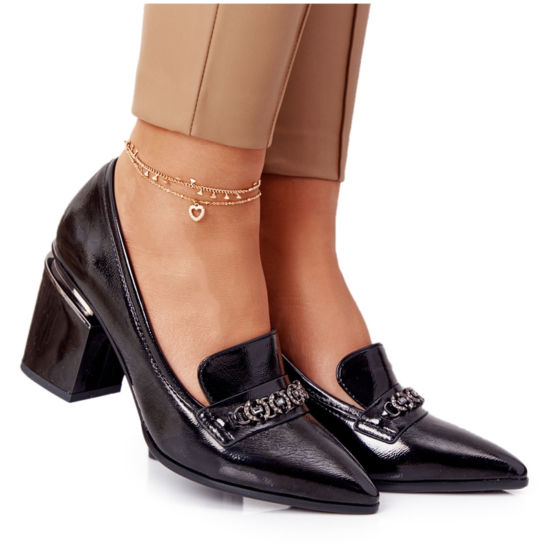 Bombas elegantes en una barra S.Barski Premium Black negro