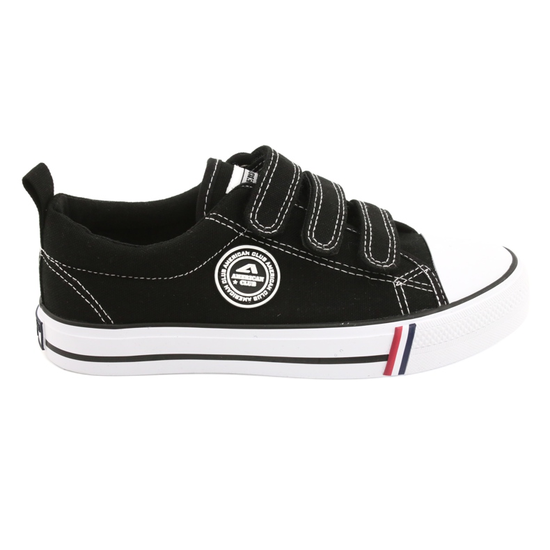 Deportivas negras con velcro American Club LH31/22 negro