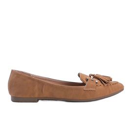 Mocasines Ana marrón con flecos