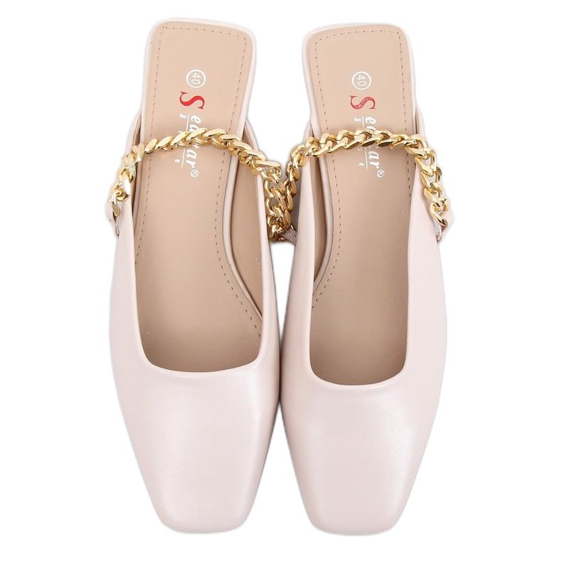 Zapatillas beige con cadena T399P Beige Zapatillas beige con cadena T399P Beige