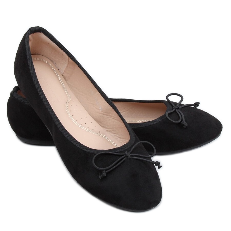 Bailarinas de mujer en ante negro 2CE-9490 Black
