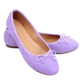 Bailarinas de mujer en ante morado 1JB-19116 Morado púrpura