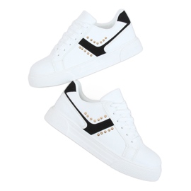 Zapatillas de mujer blancas 1063 Black blanco negro