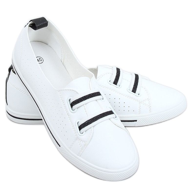Zapatillas de mujer blancas 6284 Black blanco negro