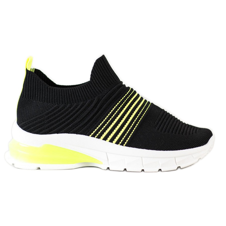 SHELOVET Zapatillas de primavera caladas negro amarillo