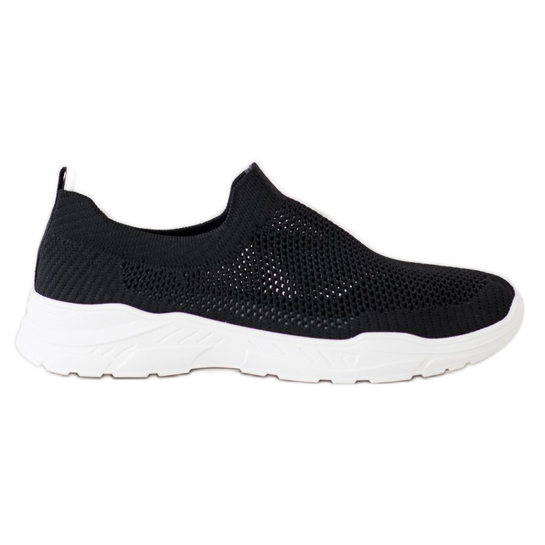 Ideal Shoes Zapatos sin cordones con malla negro