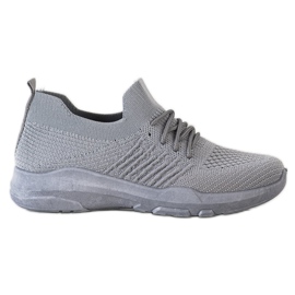 SHELOVET Zapatos deportivos grises cómodos