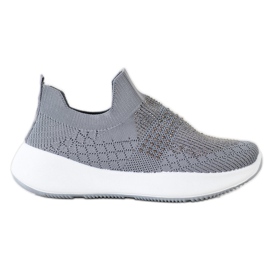 Renda Zapatillas grises con cristales