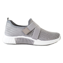 SHELOVET Calzado deportivo con cristales gris