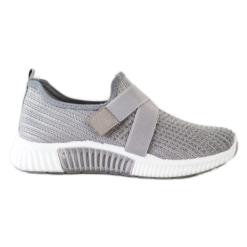 SHELOVET Calzado deportivo con cristales gris