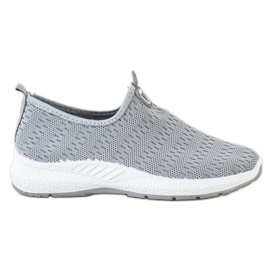 SHELOVET Zapatillas ligeras sin cordones gris