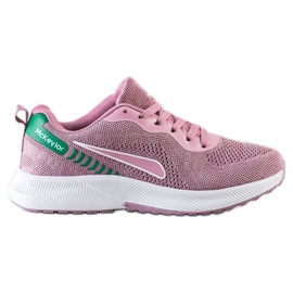 Mckeylor Calzado deportivo con cordones rosado verde