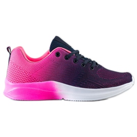 Bona Zapatillas con efecto Ombre púrpura azul marino rosa
