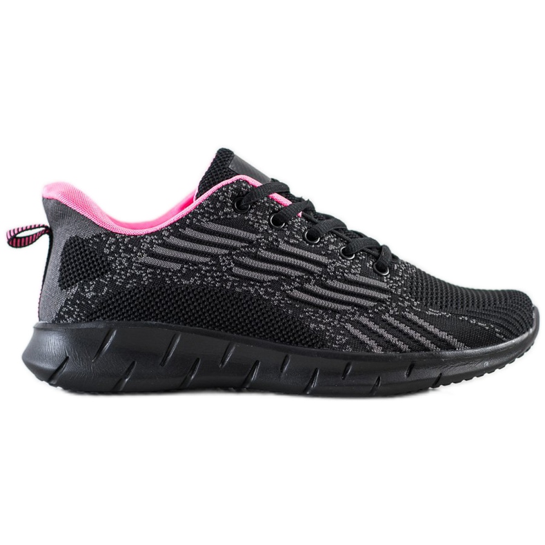 Bona Calzado deportivo calado negro rosado gris