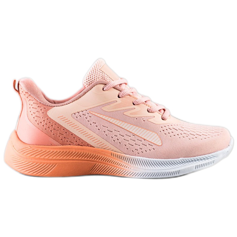 Bona Zapatillas caladas para primavera naranja rosado