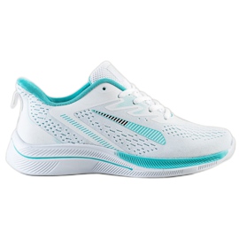 Bona Zapatillas caladas para Vison blanco verde