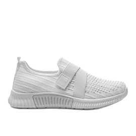 Akira zapatillas deportivas blancas sin cordones blanco