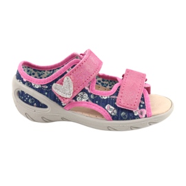Calzado infantil befado pu 065X151 azul marino rosa plata