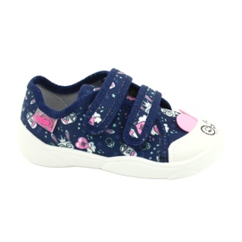 Calzado infantil befado 907P127 blanco azul marino rosado plata