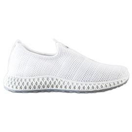 SHELOVET Slipons de primavera calados blanco