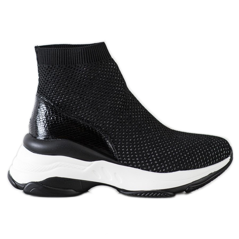 SHELOVET Zapatillas de alta textil negro
