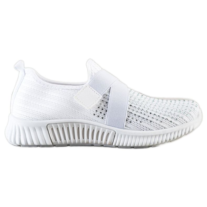 SHELOVET Calzado deportivo con cristales blanco SHELOVET Calzado deportivo con cristales blanco
