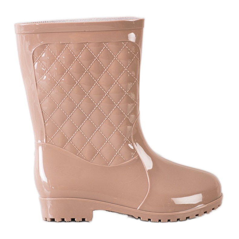 Bona Botas de agua acolchadas brillantes beige
