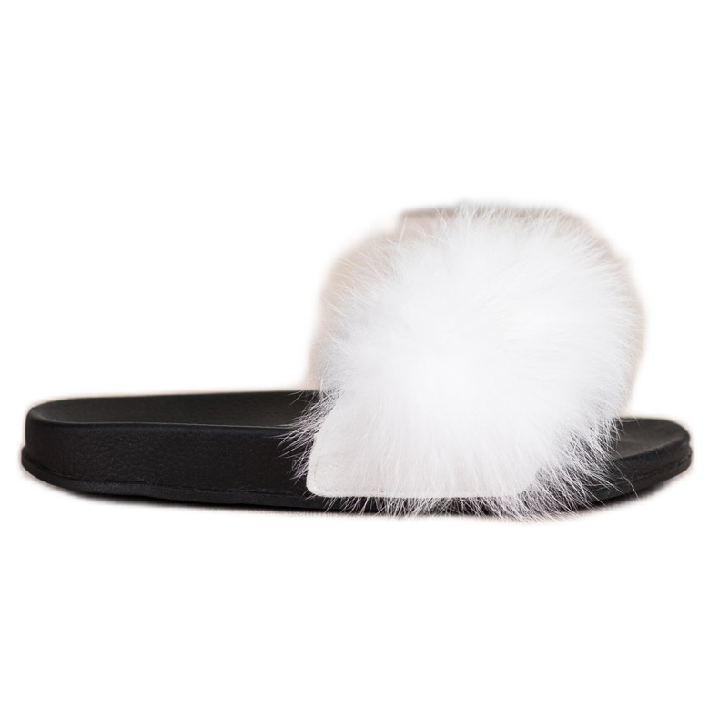 Bona Chanclas de moda con piel blanco Bona Chanclas de moda con piel blanco