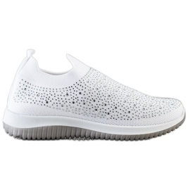 Renda Zapatillas sin cordones para la primavera blanco