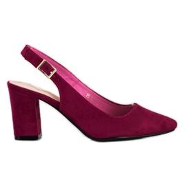Zapatos de salón con tacón abierto de Sergio Leone rojo multicolor