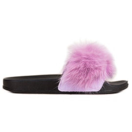 Bona Chanclas de moda con piel violeta Bona Chanclas de moda con piel violeta