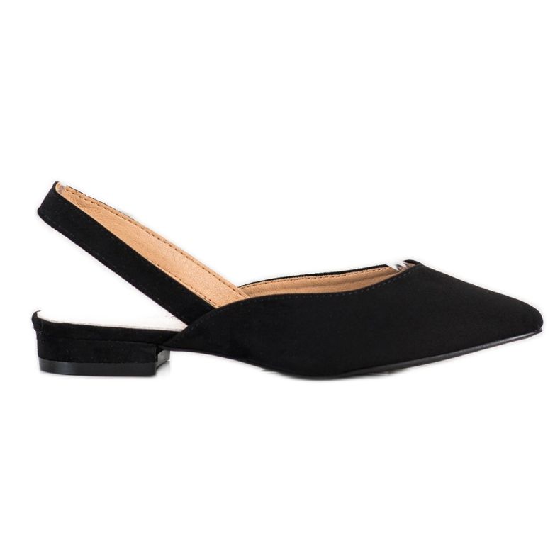 S. BARSKI Zapatos negros con tacón abierto