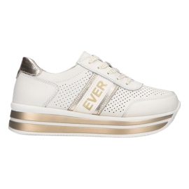 Ever Zapatillas deportivas para mujer Filippo DP1414 blanco y dorado