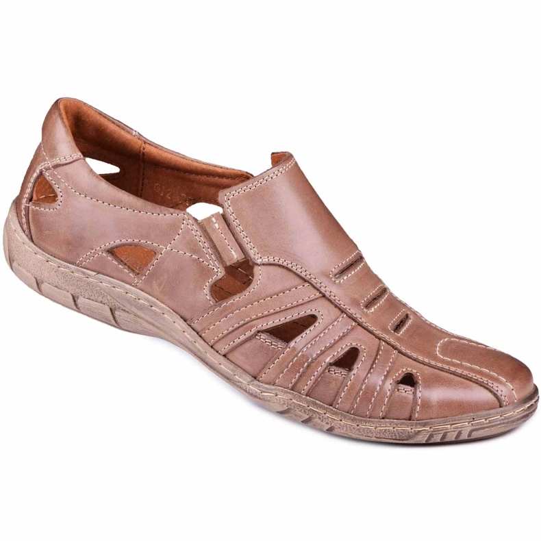 Kampol Zapatos de hombre calados para el verano 16/13 marrón
