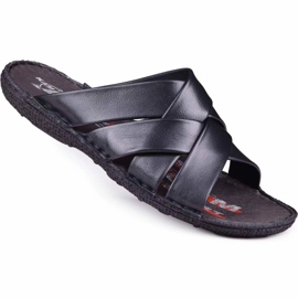 Kampol Zapatilla piel hombre 214/5 negro Kampol Zapatilla piel hombre 214/5 negro