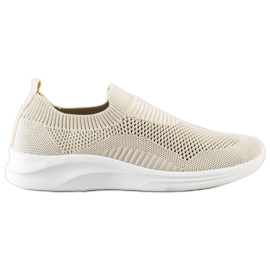Ideal Shoes Zapatillas deportivas beige marrón