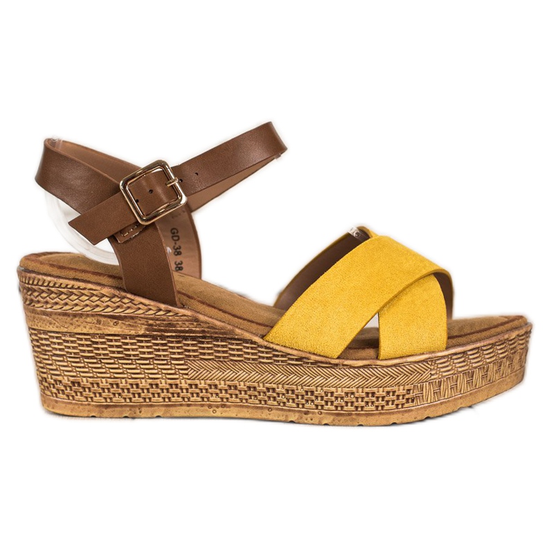 S. BARSKI Sandalias Na Koturnie S.BARSKI marrón amarillo